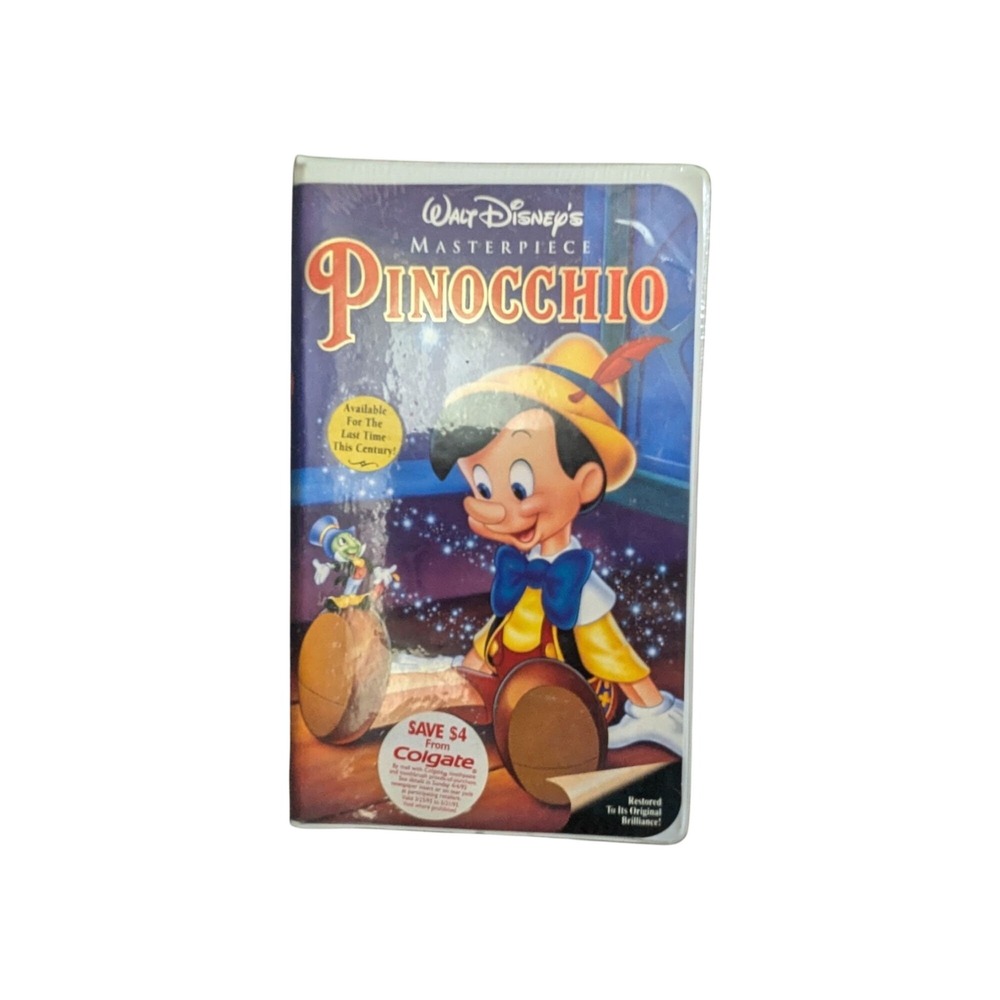 Walt Disney Masterpiece Pinocchio VHS Movie Clamshell Case 239-2‎ NEW SEALED